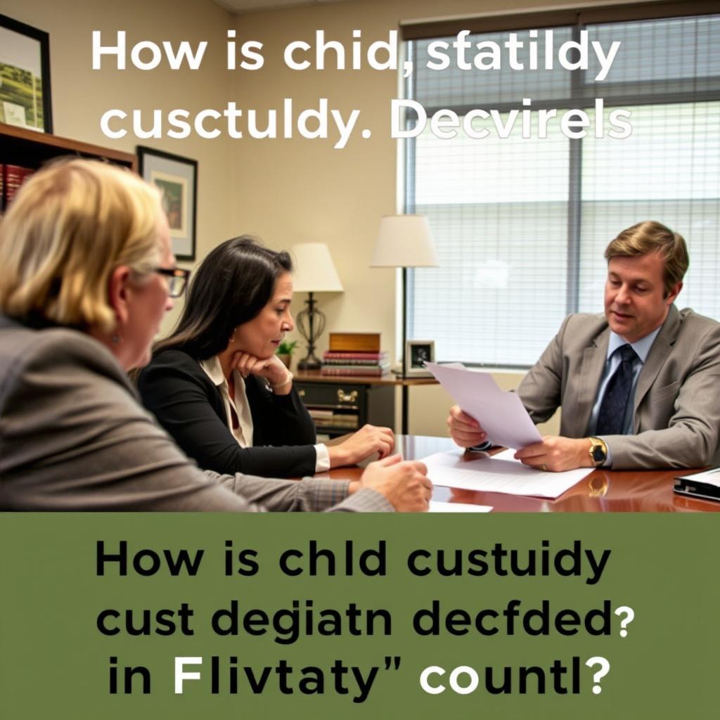 How is child custody decided in Fluvanna County